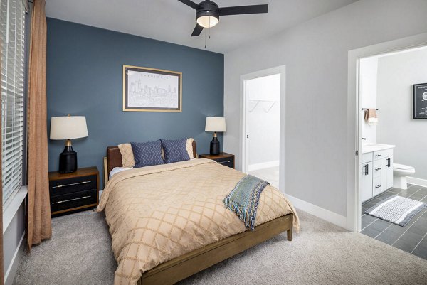 Spacious bedroom with modern decor at Broadstone Optimist Park Apartments