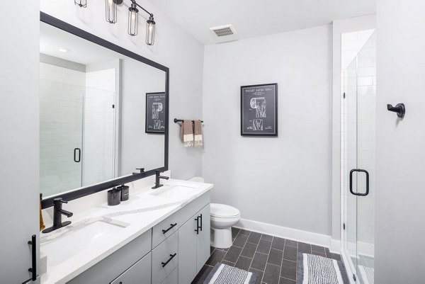 Master bathroom with modern fixtures at Broadstone Optimist Park luxury apartments