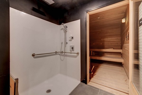 sauna at Slate Apartments
