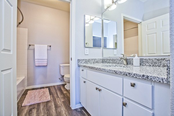 Modern bathroom with stylish fixtures in Legacy at Prescott Lakes Apartments