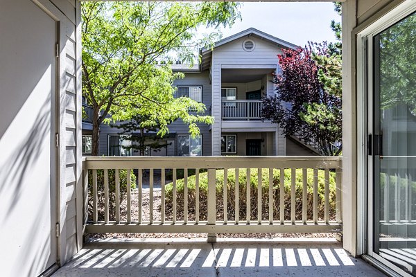Cozy patio with scenic view at Legacy at Prescott Lakes Apartments