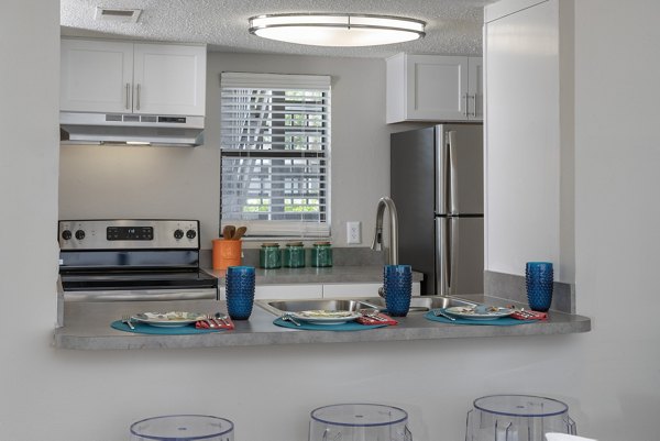 kitchen at Four Lakes at Clearwater Apartments