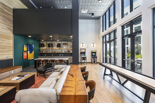 Elegant clubhouse featuring modern design at Assembly Apartments