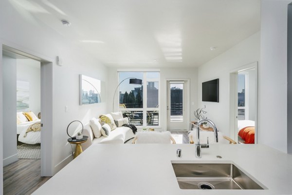 kitchen at Assembly Apartments