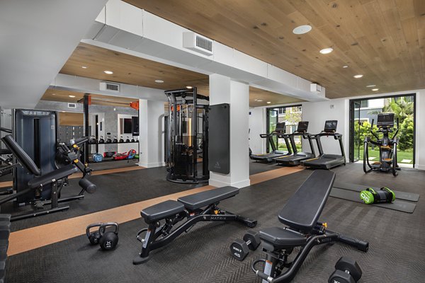 State-of-the-art fitness center equipped with modern machines at Citron Apartments, perfect for an active lifestyle