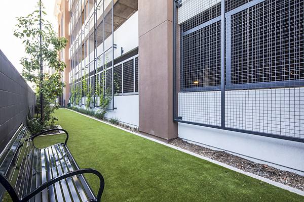 fire pit at Citron Apartments