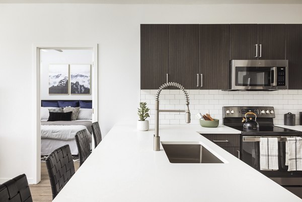 Modern clubhouse at Fieldhouse Apartments featuring luxury amenities and stylish design