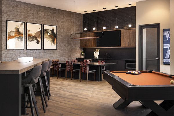 game room at Fieldhouse Apartments