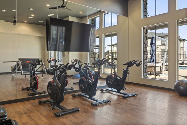 fitness center at Fieldhouse Apartments