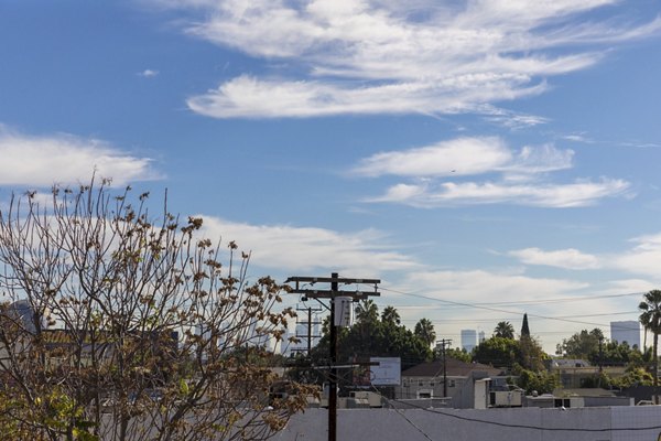 The LC Apartments: Scenic view from modern luxury apartments in the heart of an urban environment