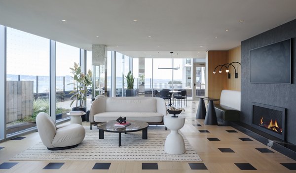 living room at The Canyon Apartments 