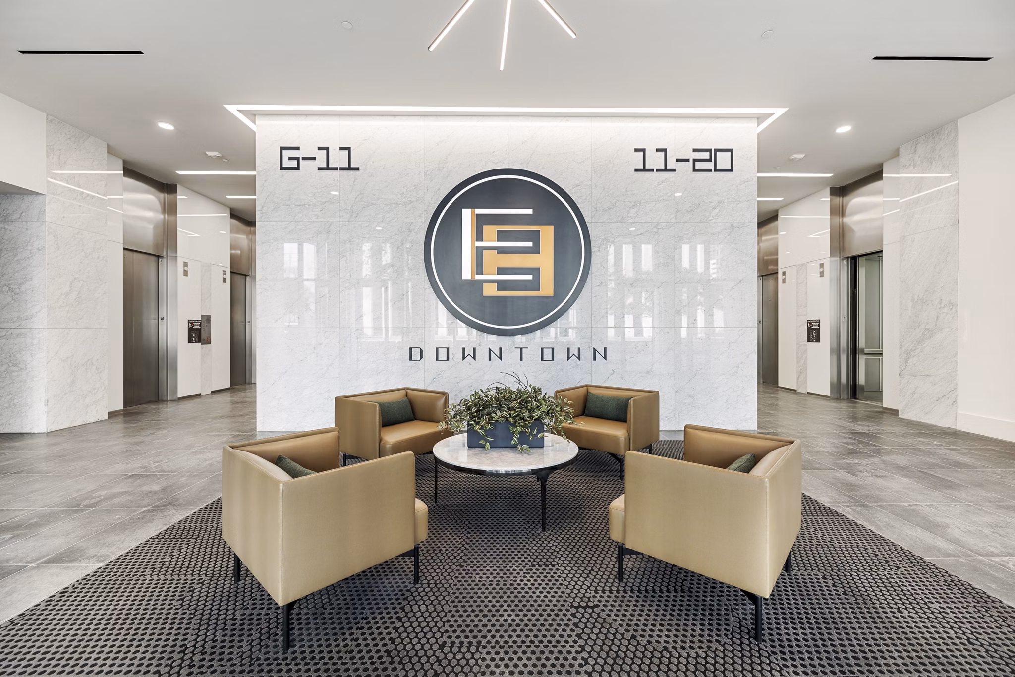 Community clubhouse at Elev8 Apartments featuring luxurious lounge and entertainment areas