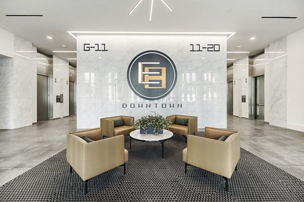 Community clubhouse at Elev8 Apartments featuring luxurious lounge and entertainment areas