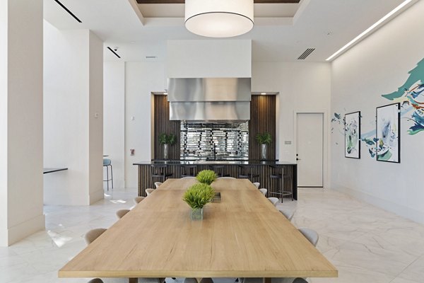 Clubhouse featuring modern decor and seating areas at Elev8 Apartments