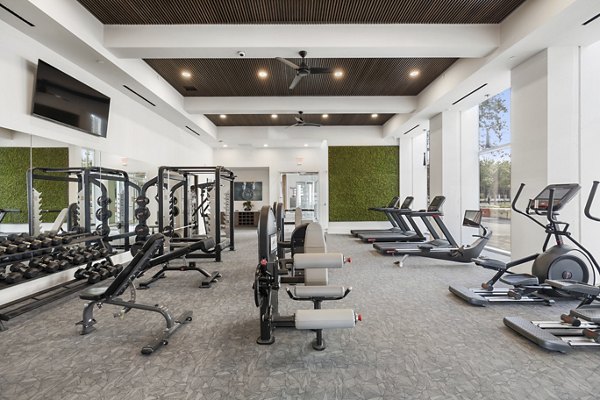 fitness center at Elev8 Apartments