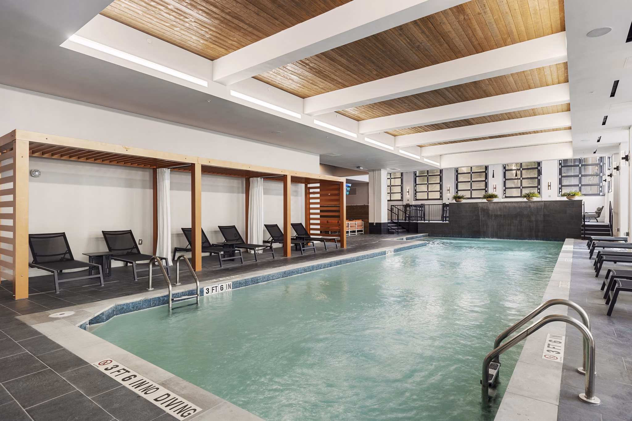 Rooftop pool offering panoramic views at Elev8 Apartments