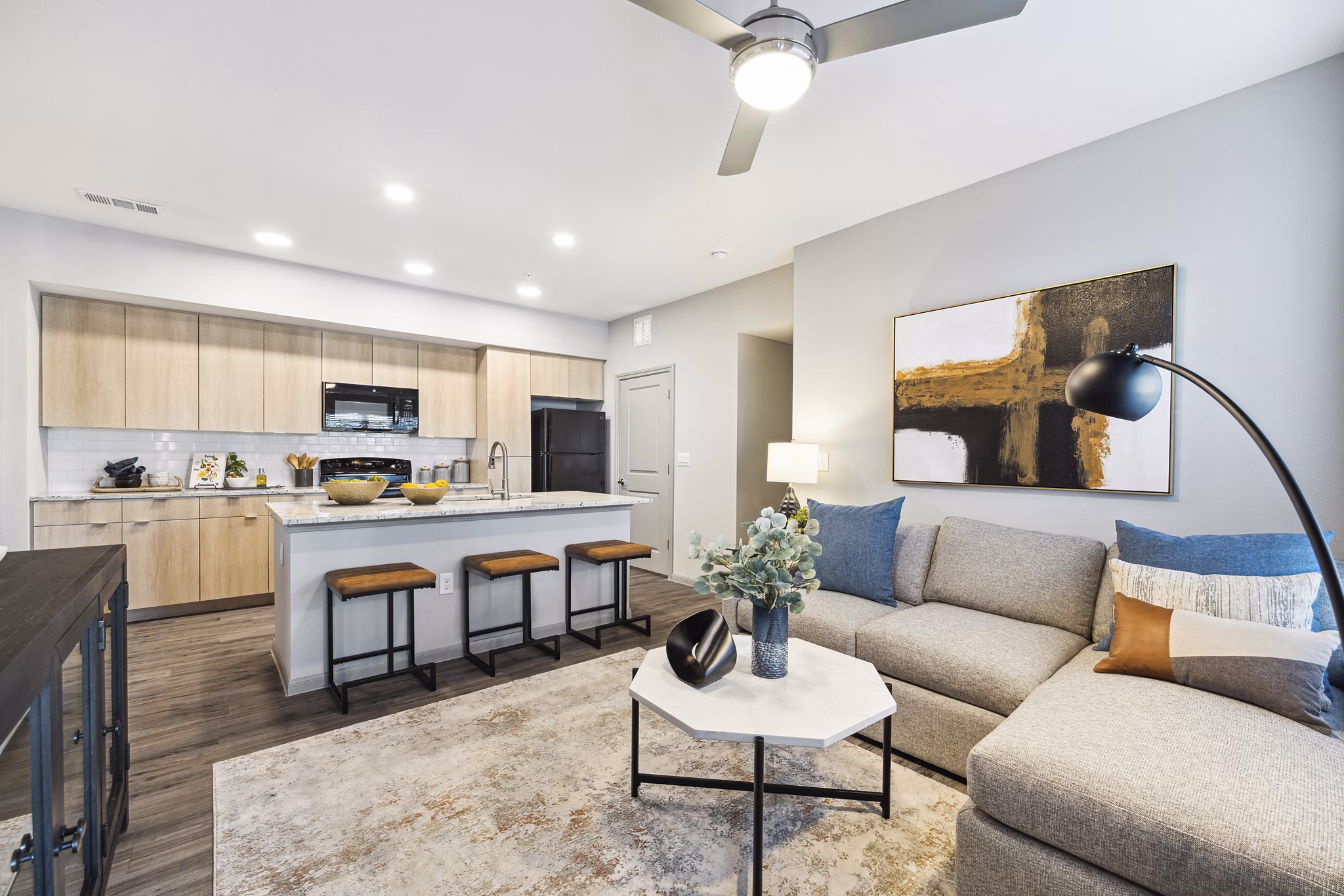 living room at Willow Plaza Apartments