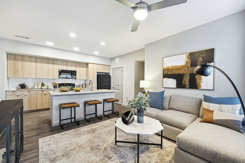 living room at Willow Plaza Apartments