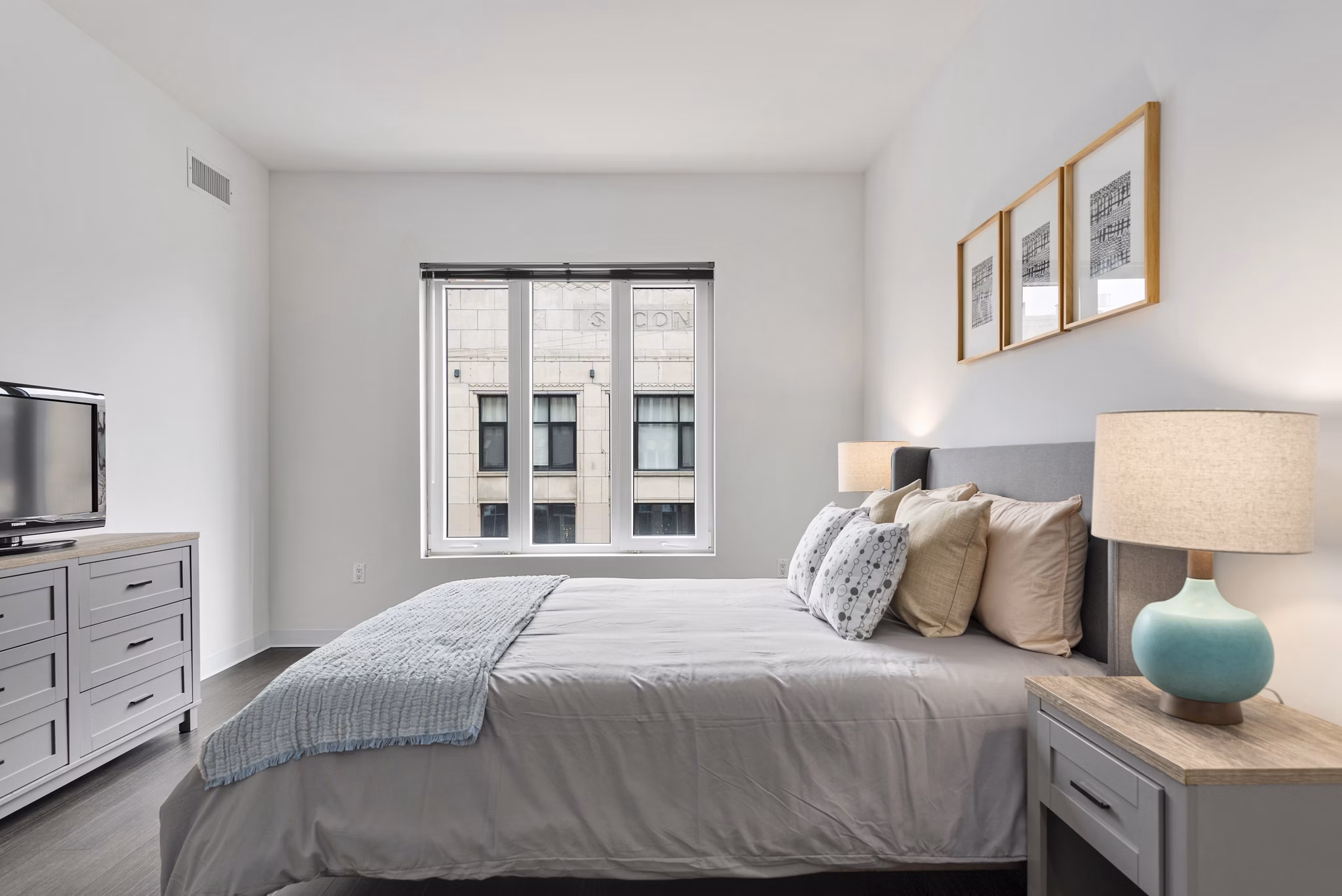 bedroom at AM1980 Apartments