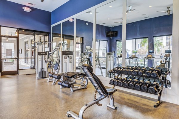 fitness center at Harlow Spring Cypress Apartments