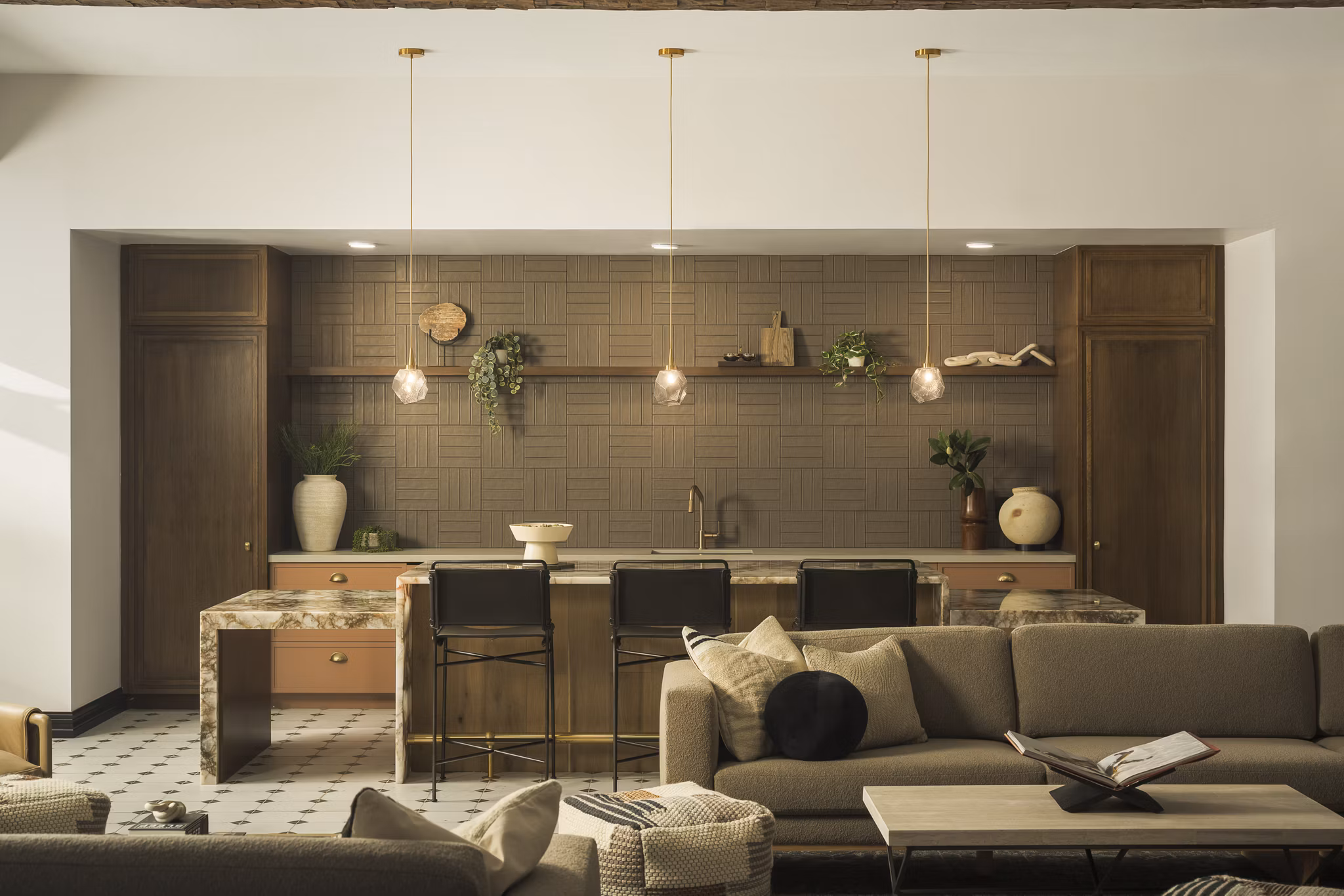Modern clubhouse featuring sleek design and social spaces at Smith + Rio Apartments