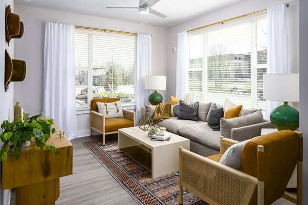 Modern living room with ocean views and designer finishes at Soundwater Apartments