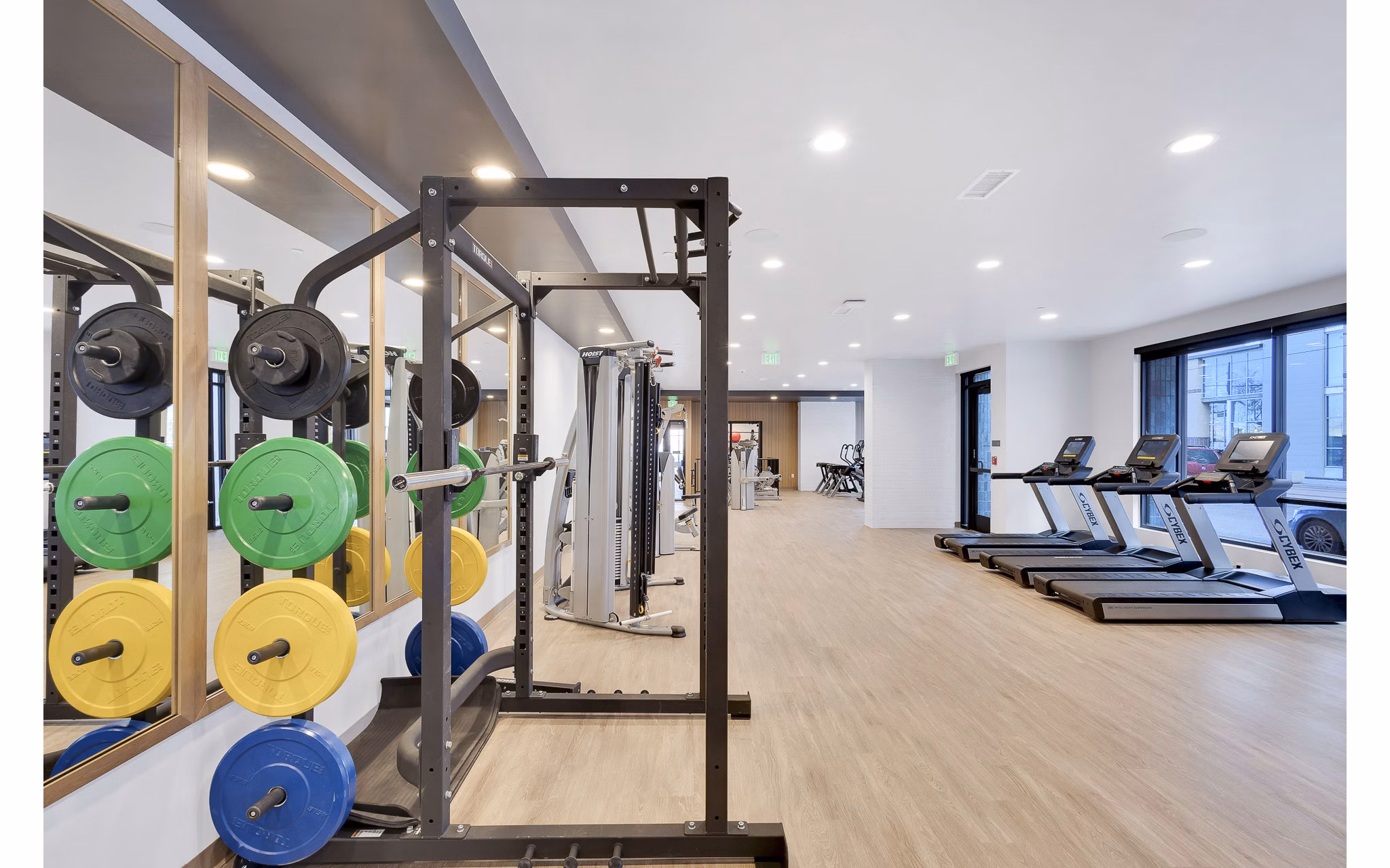 State-of-the-art fitness center at The Dorsey Apartments featuring modern equipment and spacious workout areas