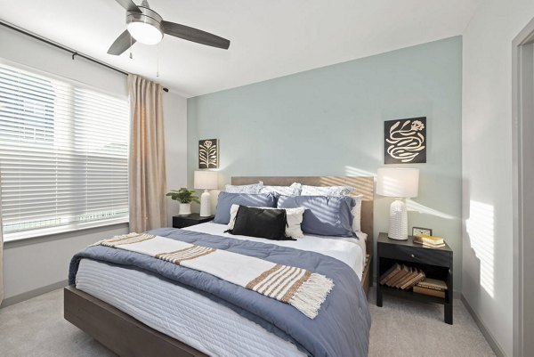 bedroom at Elan Research Park Apartments