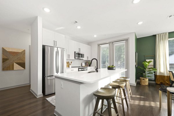 kitchen at Elan Research Park Apartments