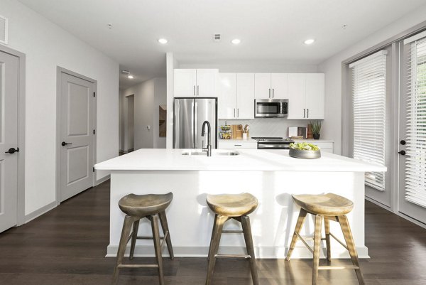 kitchen at Elan Research Park Apartments