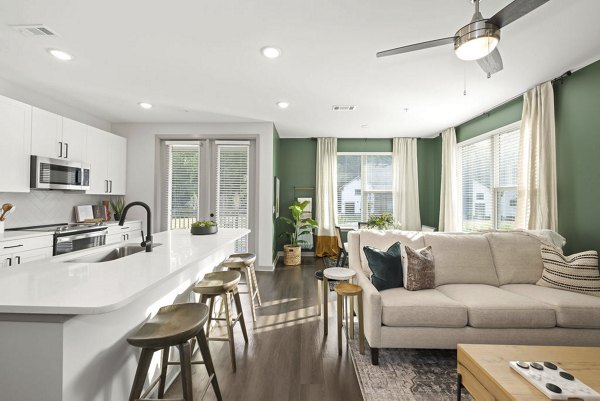 living room at Elan Research Park Apartments