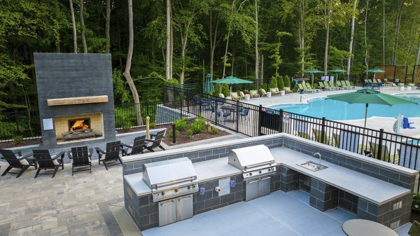 grill area at Elan Research Park Apartments