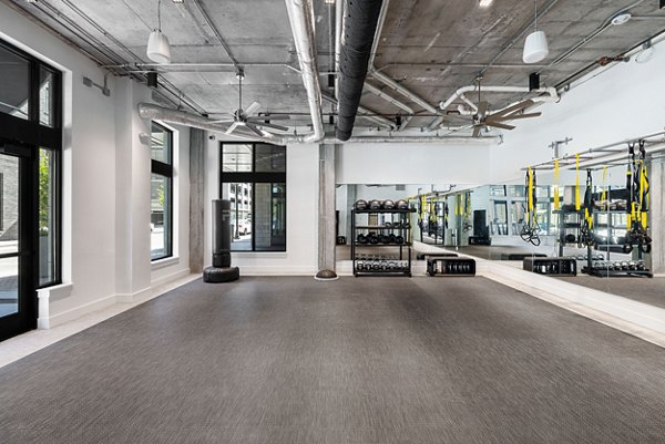fitness center at Ann Street Apartments