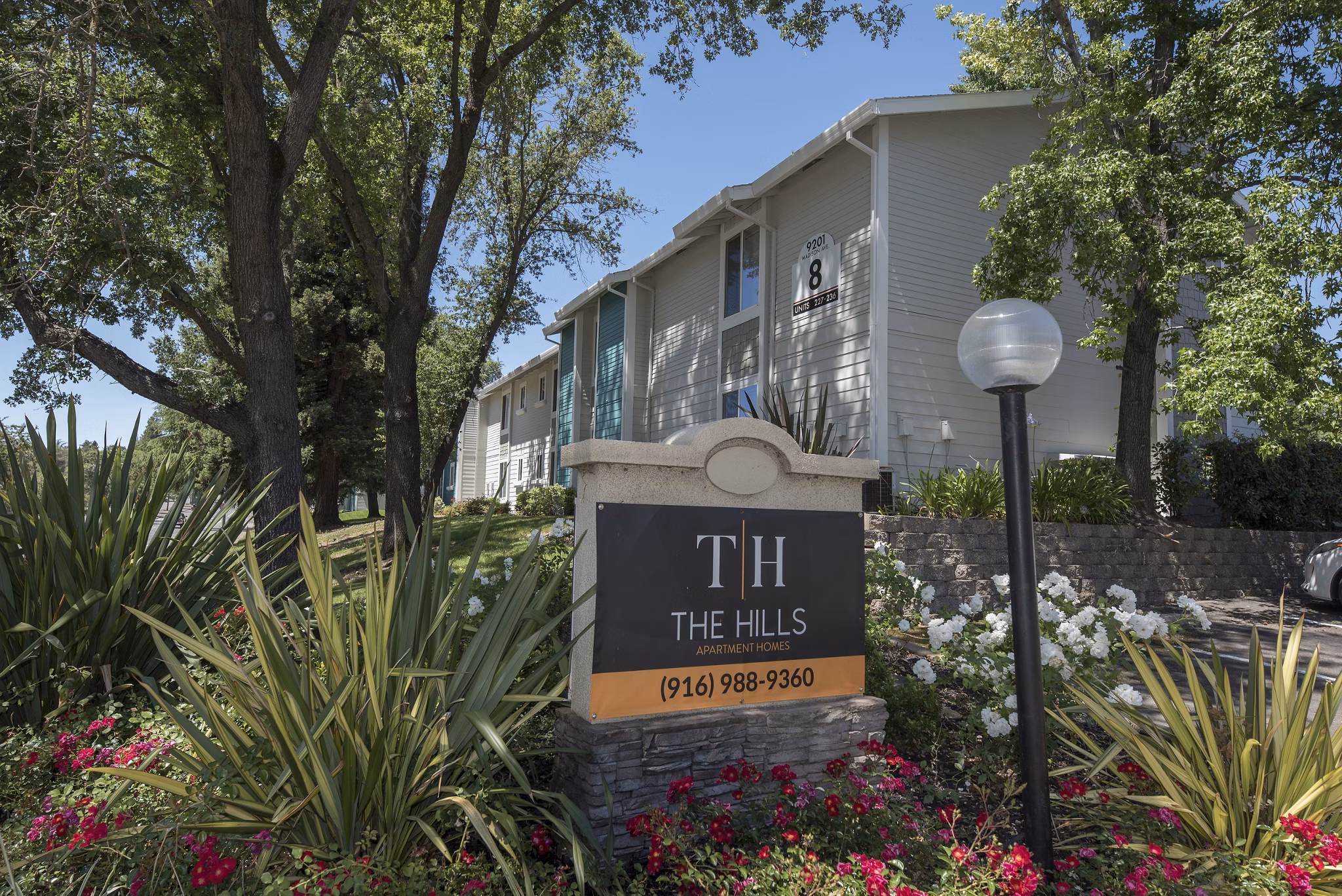 The Hills Apartments: Elegant facade of luxury apartments in a serene hilltop location
