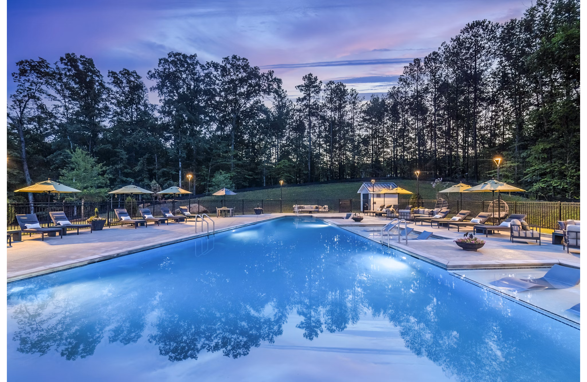 Resort-style pool at Elan Sweetwater Creek Apartments