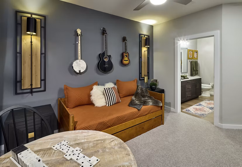 living room at Avenida Carrollton Apartments