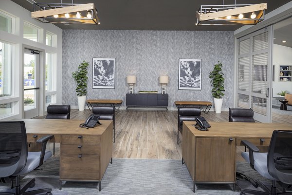 Inviting clubhouse with cozy seating at Prose New Hope Apartments