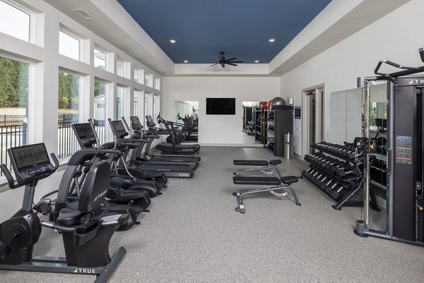 Modern fitness center with state-of-the-art equipment at Prose New Hope Apartments