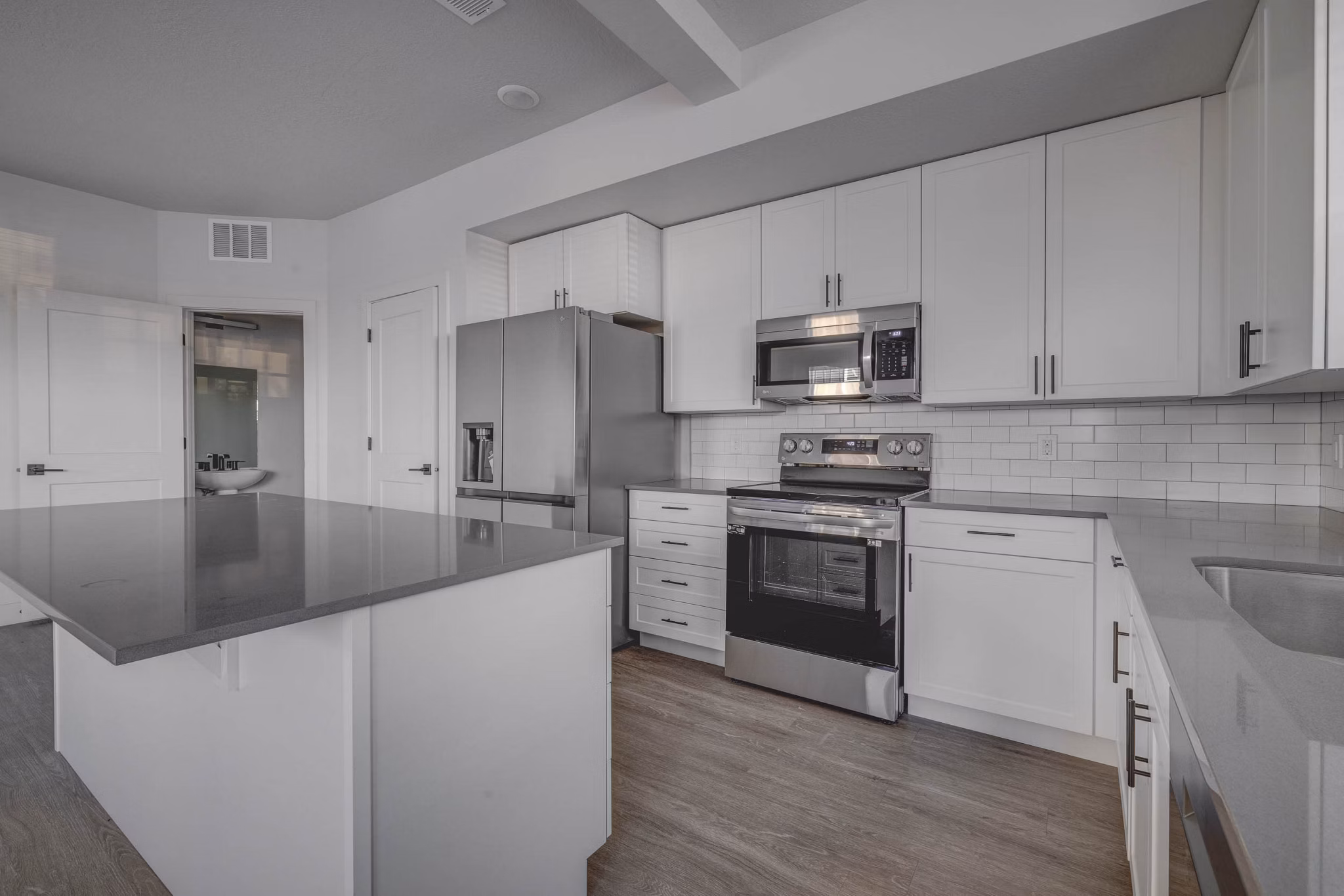 kitchen at Melrose Apartments