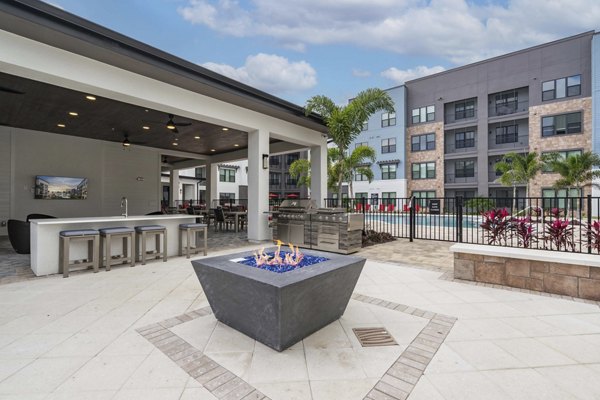 fire pit at The Pointe at Lakewood Ranch Apartments