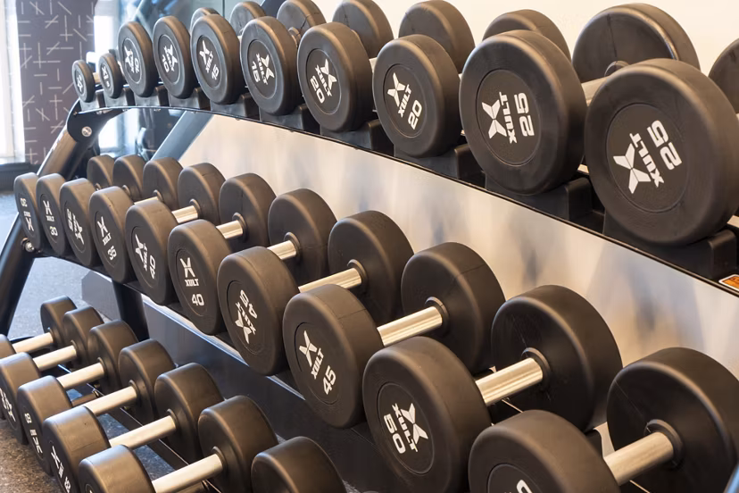 State-of-the-art fitness center with modern gym equipment at Prado Apartments for residents seeking an active lifestyle