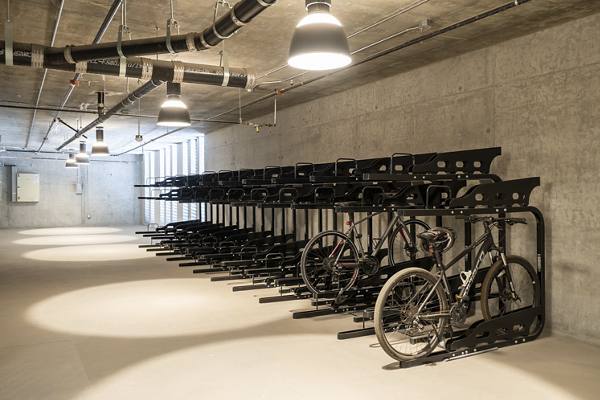 bike storage at Prado Apartments