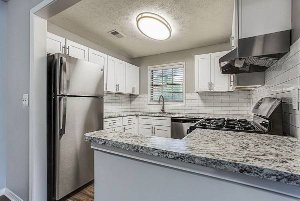kitchen at Hairston Woods Apartments