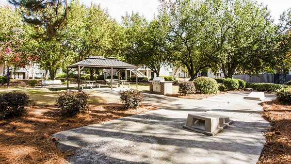 grill area/patio/recreational area at Hairston Woods Apartments