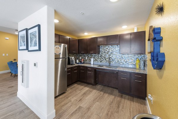 Clubhouse featuring modern design and communal spaces at Urban Crest Apartments, a Greystar luxury property