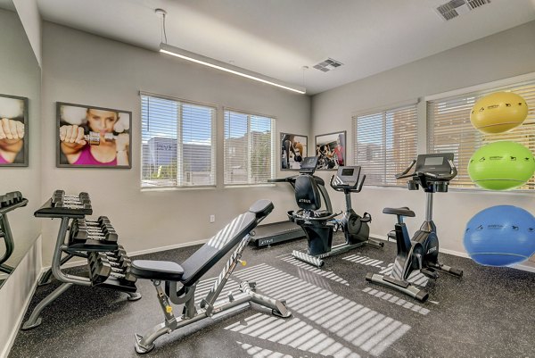 Modern fitness center with state-of-the-art equipment at Town Germann Apartments, perfect for staying active and healthy