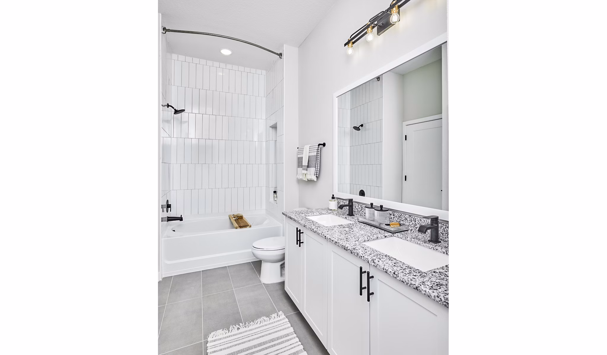 Modern bathroom with sleek fixtures at Asbury Apartments