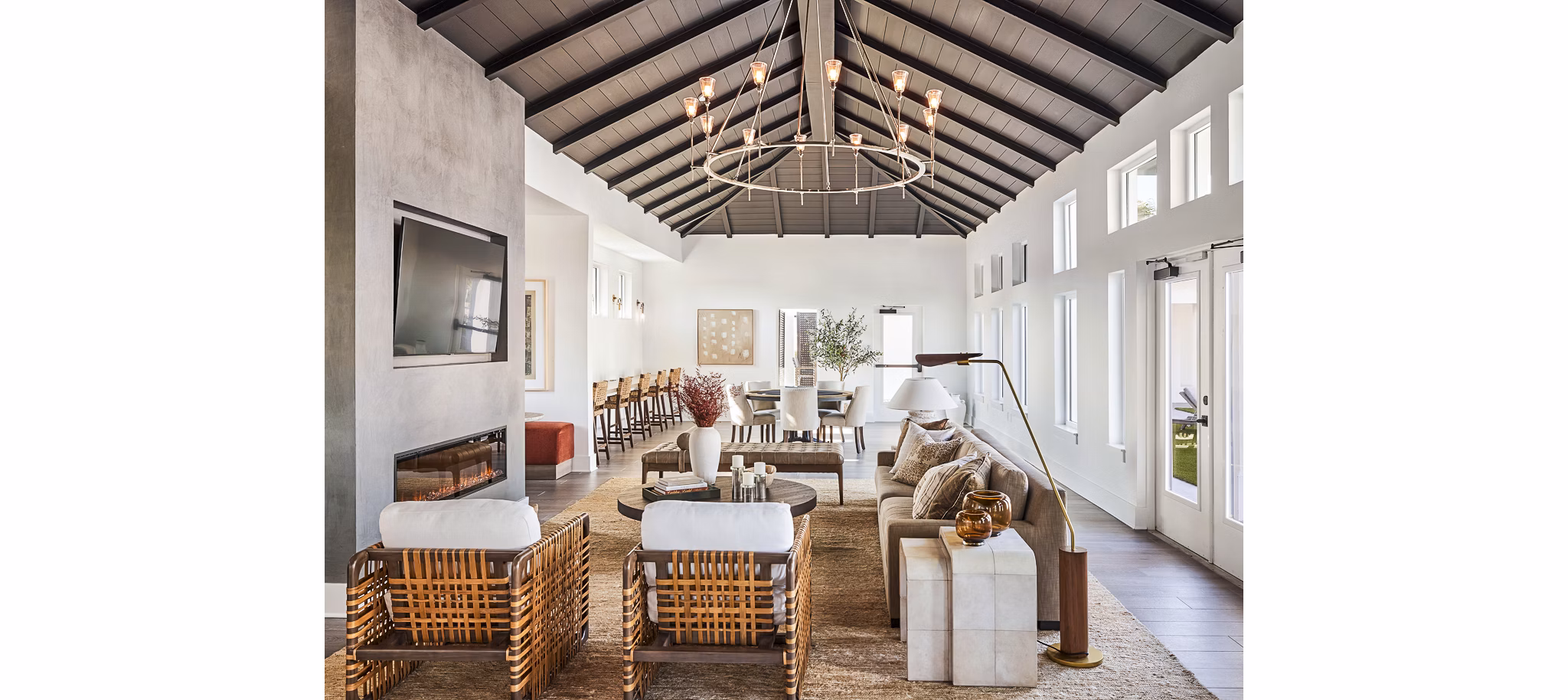 Clubhouse featuring modern design at Asbury Apartments