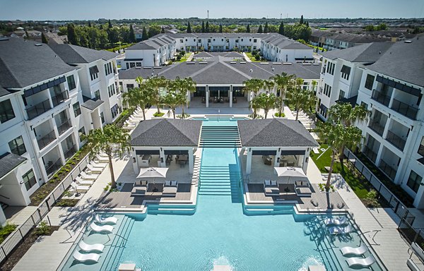 Resort-style pool at Asbury Apartments for leisure and relaxation