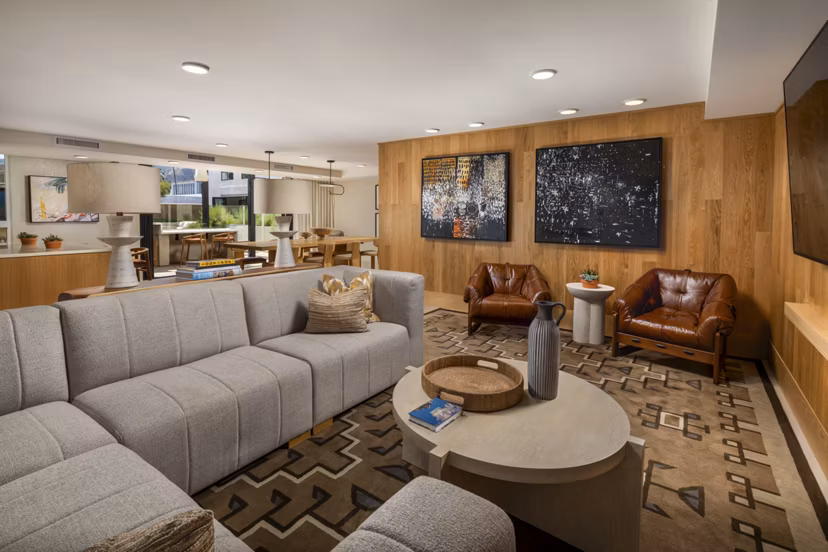 Clubhouse at Rae on Sunset Apartments featuring luxury amenities in Los Angeles